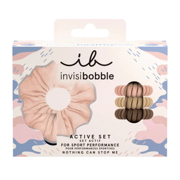 Подарунковий набір, GIFT SET Nothing Can Stop, Invisibobble, 1 резинка SPRUNCHIE та 3 резинки POWER