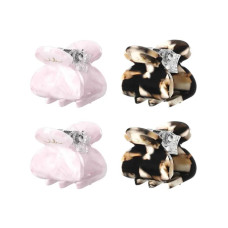 Шпильки для волосся, CLIPSTAR Petit Four Invisibobble, рожевий тигровий