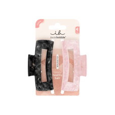 Заколка-краб для волос, CLIPSTAR Eclipse Glossy L Invisibobble, цвет розовый/черный