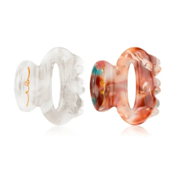 Заколки для волосся, CLIPSTAR Petit Bijoux, Invisibobble, колір білий\/коричневий