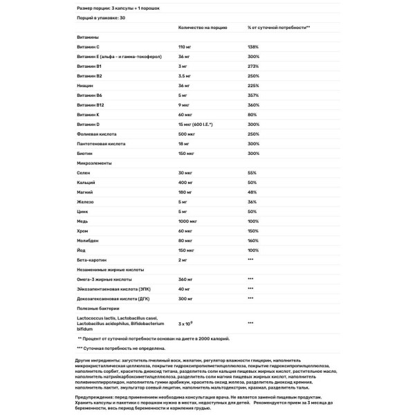 Вітаміни для вагітних, Natal, Orthomol, 90 капсул + 30 порошків