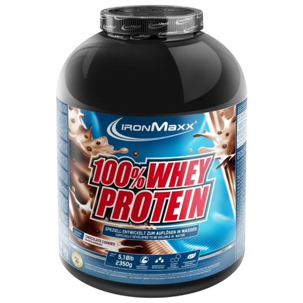 Сироватковий протеїн, 100% Whey Protein, IronMaxx, шоколадне печиво, 2350 г