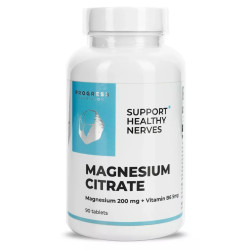 Магний цитрат 200 мг, с витамином B6 5 мг, Progress Nutrition Magnesium Citrate + Vitamin B6, 90 таблеток