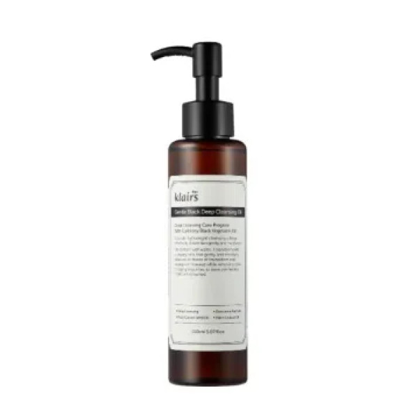 Олія гідрофільна для обличчя, Gentle Black Deep Cleansing Oil, Dear, klairs, для глибокого очищення, 150 мл