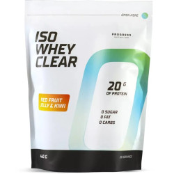 Ізолят сироваткового протеїну прозорий 86%, смак червоні фрукти та ківі, Progress Nutrition Iso Whey Clear from 86% protein, 460 г