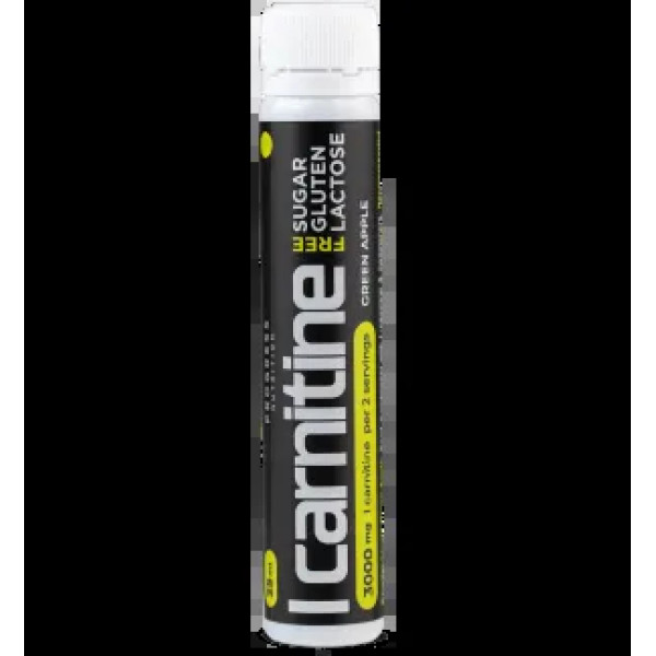 L-карнітин, жироспалювач, L-Carnitine Liquid, Progress Nutrition, зелене яблуко, 3000 мг (1500 мг в одній порції), 25 мл