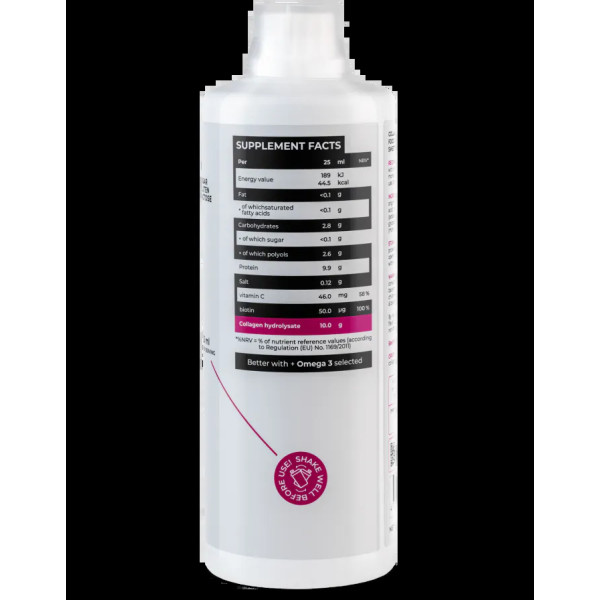 Колаген рідкий, Collagen Liquid, Progress Nutrition, з біотином та вітаміном С, ожина, 1 літр