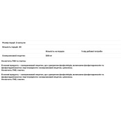 Лецитин 500 мг підтримка печінки, мозку та нервової системи, Рослина Карпат Лецитин Р.К, 60 капсул