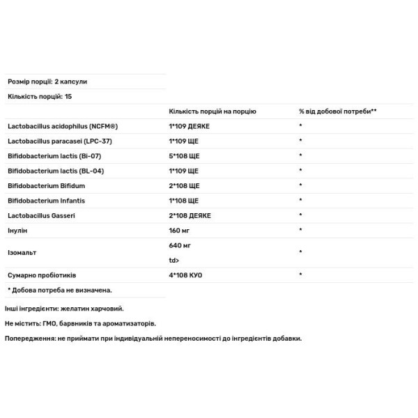Пробіотик 7, Фітофорте, Грін-Віза, 30 капсул