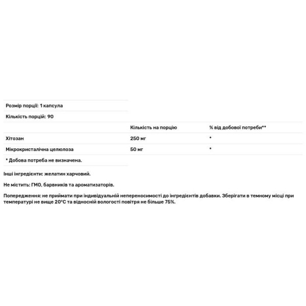 Хітозан для схуднення, Фітофорте, Грін-Віза, 90 капсул