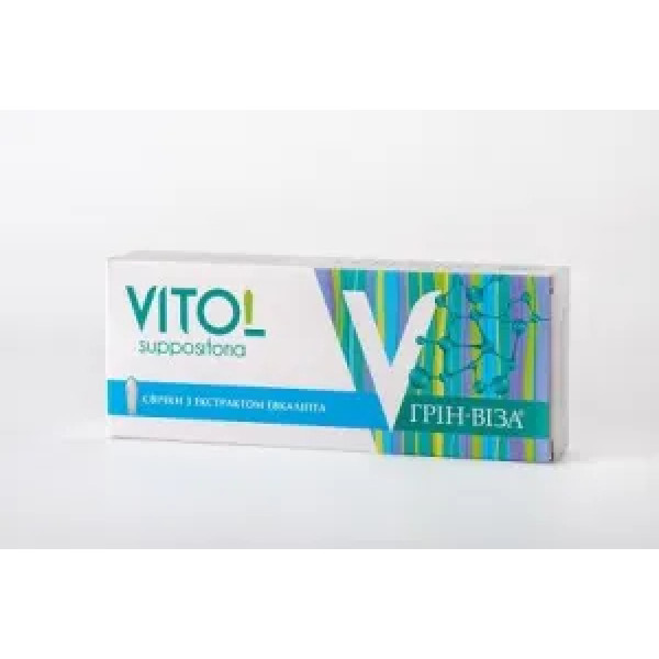 Свічки Вітол, Грін-Віза, з екстрактом евкаліпту, 10 шт