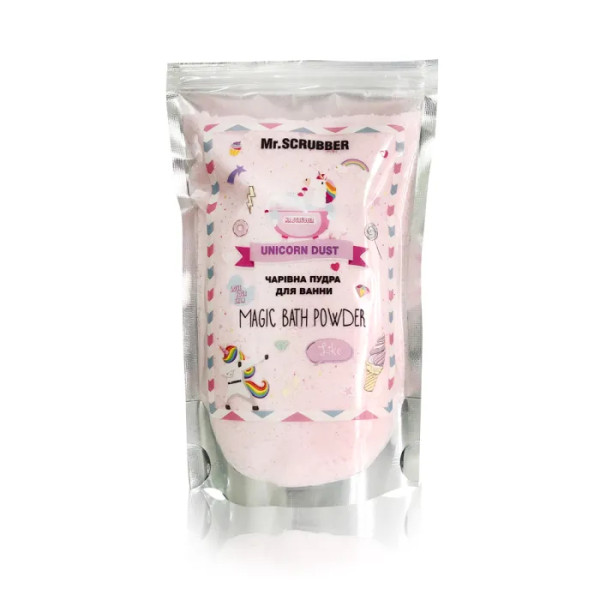 Пудра для ванн, Bath powder, Mr. Scrubber, пил єдинорога, 200 г