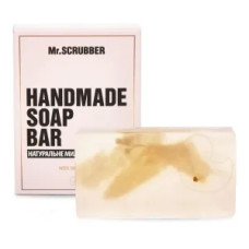 Мило ручної роботи липовий колір, в подарунковій коробці, Handmade Soap Bar Mr. Scrubber, 100 г
