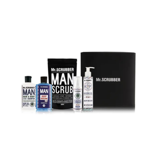 Набір Базовий для чоловіків (скраб, шампунь, гель для душу), Set, Mr. Scrubber
