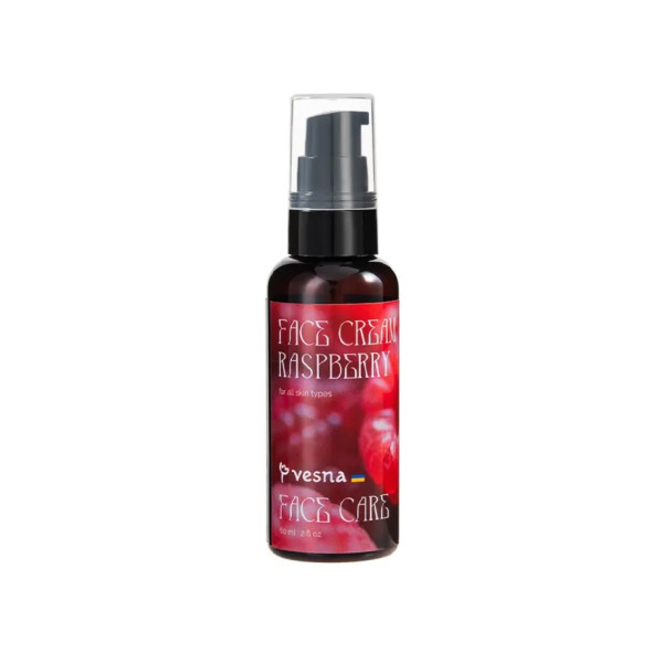 Крем для обличчя, захисний, VESNA, з малиною та ніацинамідами, 60 мл
