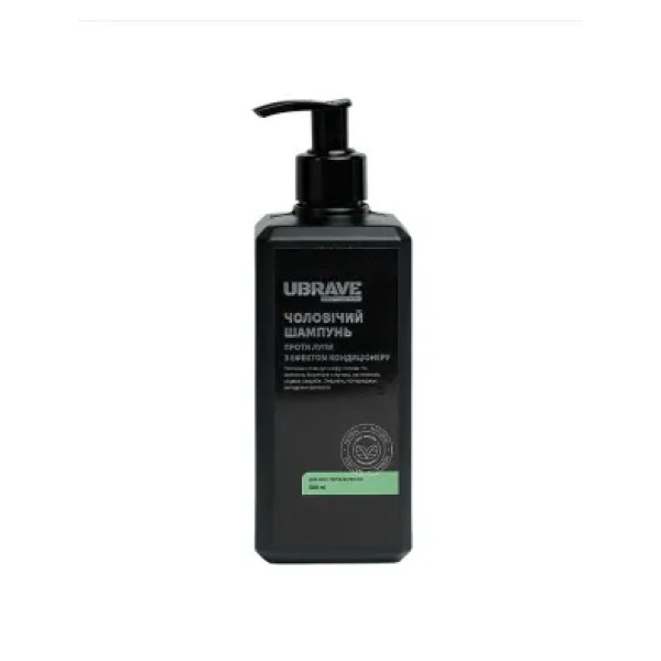 Шампунь чоловічий проти лупи, UBrave, VESNA, з ефектом кондиціонера, 500 мл