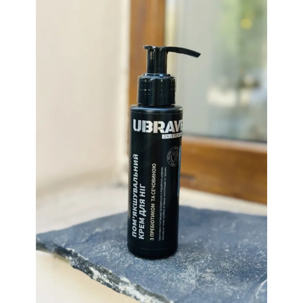 Крем для ніг, пом'якшуючий, UBrave, VESNA, з пребіотиком та сечовиною для чоловіків, 100 мл