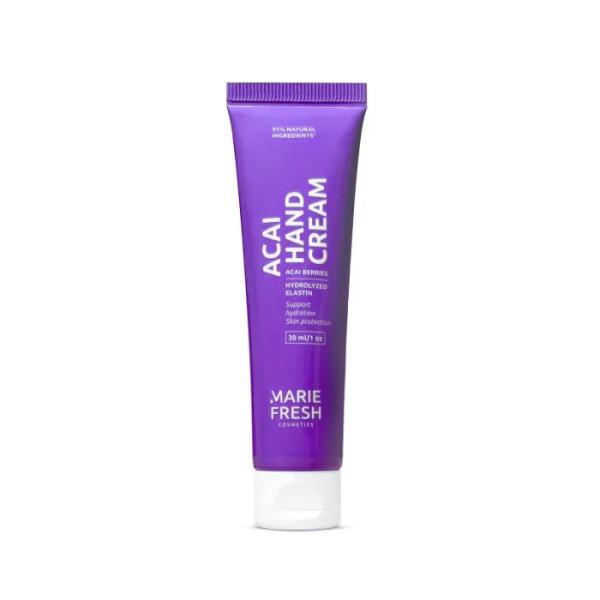 Крем для рук Acai Hand Cream, Limited Edition, Marie Fresh, з гідролізованим еластином, 30 мл