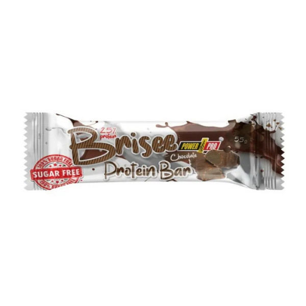 Протеїновий батончик, Brisee Protein Bar 25%, Power Pro, без цукру, шоколад, 55 г