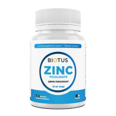 Цинк піколінат 15 мг, Biotus Zinc Picolinate, 60 капсул