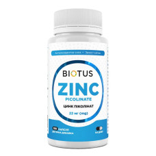 Цинк піколінат 22 мг, Biotus Zinc Picolinate, 100 капсул