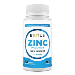 Цинк піколінат 22 мг, Biotus Zinc Picolinate, 100 капсул