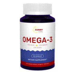 Омега-3 риб'ячий жир 1000 мг, Omega-3 Activ Powerfull Sunny Caps, 100 гелевих капсул