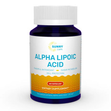 Альфа-ліпоєва кислота, Sunny Caps Alpha-Lipoic Acid Powerfull, 60 капсул