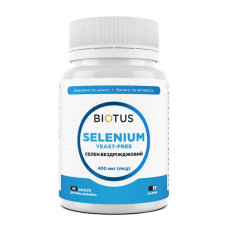 Селен 400 мкг, без дріжджів, Biotus Selenium, 60 капсул