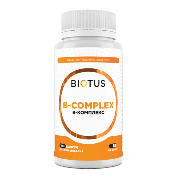 B-комплекс, B-complex, Biotus, 100 капсул