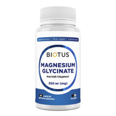 Магній гліцинат 350 мг, Biotus Magnesium Glycinate, 60 капсул