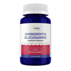 Хондроитин и глюкозамин, Sunny Caps Chondroitin та Glucosamine Powerful, 60 капсул