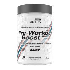 Передтренувальний комплекс Biotus Pre Workout Boost, смак вишня, 350 г
