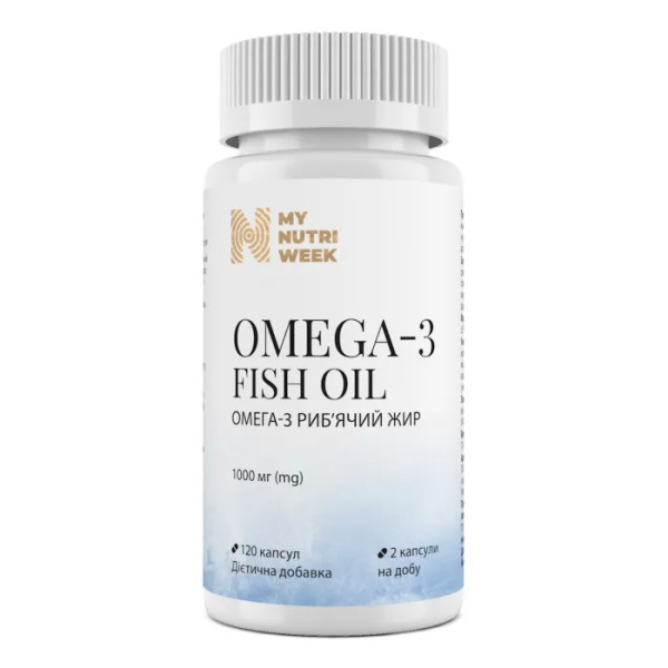 Омега-3 риб'ячий жир, Omega-3 Fish Oil, My Nutri Week, 120 капсул