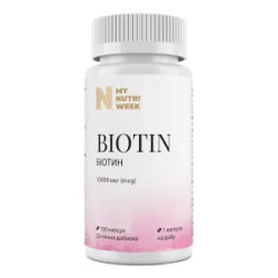 Біотин 10000 мкг, My Nutri Week Biotin, 100 капсул