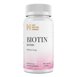 Биотин 5000 мкг, My Nutri Week Biotin, 100 капсул