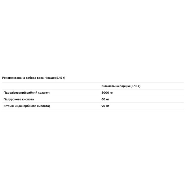 Колаген, Collagen Hydro Peptides, My Nutri Week, 1 саше (5,15 г)