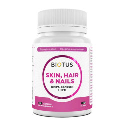 Кожа, волосы и ногти, Skin, Hair & Nails Biotus, 30 таблеток