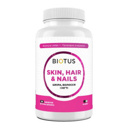 Кожа, волосы и ногти, Skin, Hair & Nails Biotus, 120 таблеток