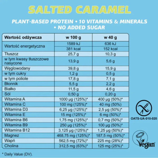 Протеїновий батончик, Mood Booster, Fizi, солона карамель, у білому шоколаді, веганський, без глютену та цукру, 1 шт (40 г)