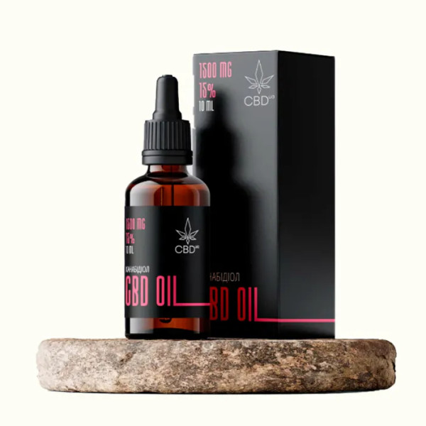 Олія з канабідіолом, CBD-масло 15%, CBD Microdosing, концентрація, спокій та розслаблення, канабідіол 1500 мг, 10 мл