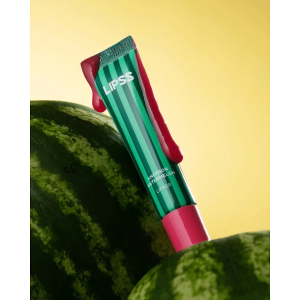 Блиск для губ, рожево-червоний, Lipper Kherson Watermelon, Lipss, з ароматом кавуна, 9 мл