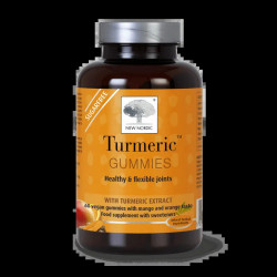 Куркума для підтримки суглобів, жувальні, смак манго та апельсина, New Nordic Turmeric Gummies, 60 жувальних цукерок