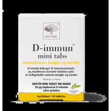 Вітамін D 50 мкг, для імунітету, кісток та м'язів, New Nordic D-immun, 90 таблеток