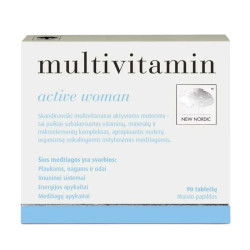 Мультивітаміни для жінок, New Nordic Multivitamin Active Women, 90 таблеток
