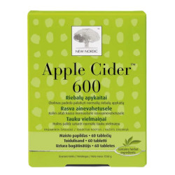 Яблучний оцет, Apple Cider 600 New Nordic, 60 таблеток