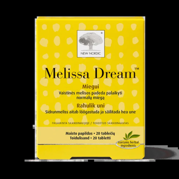 Меліса для нормалізації сну, Melissa Dream, New Nordic, 20 таблеток