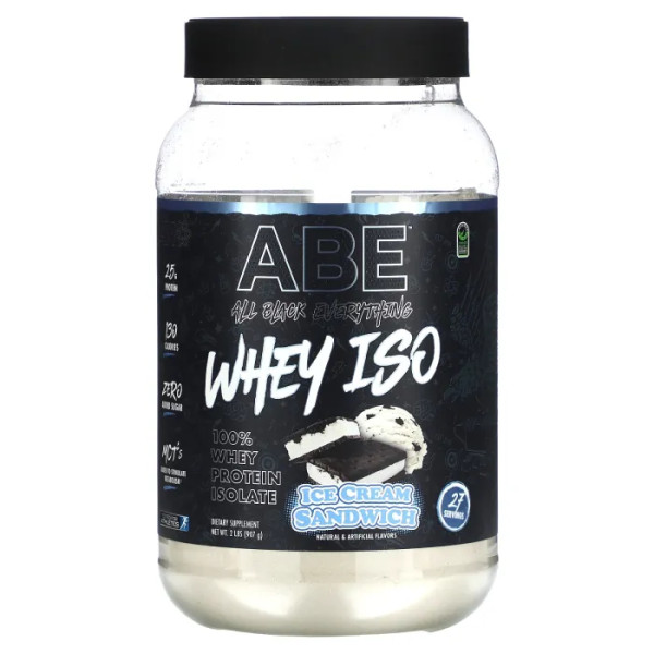 Ізолят сироваткового протеїну, Whey ISO, ABE, смак сендвіч-морозива, 907 г