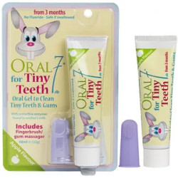 Детский набор для зубов, Tiny Teeth Oral7, зубная паста гель и щетка на палец