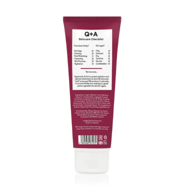 Гель для вмивання, Hyaluronic Acid Cleansing Gel, Q+A, з гіалуроновою кислотою, 125 мл